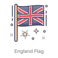 englands flaggdesign vektor