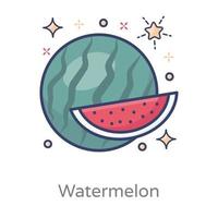 Wassermelone lecker und erfrischend vektor