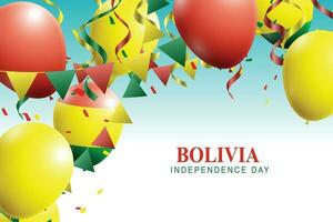 Bolivien Unabhängigkeit Tag Hintergrund. vektor