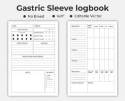 Magen- Ärmel Logbuch oder Notizbuch vektor