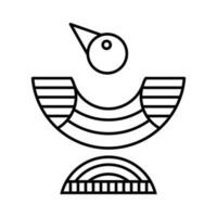 abstrakt geometrisch Vogel Vektor Symbol Design. einfach eben Symbol.