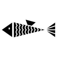 abstrakt geometrisch Fisch Vektor Symbol Design. Marine Welt eben Symbol.