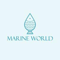 Marine Welt Vektor Logo Design. abstrakt geometrisch Fisch Logotyp. kreativ Logo Vorlage.