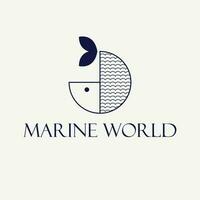 Marine Welt Vektor Logo Design. abstrakt geometrisch Fisch Logotyp. kreativ Logo Vorlage.