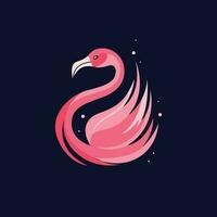 Flamingo abstrakt Vektor Symbol. Illustration von tropisch Vogel.