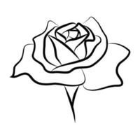 Rose Vektor Symbol Design. eben Blume Symbol.