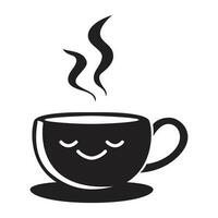 komisch Tasse von Kaffee Vektor Symbol Design. Cafe eben Symbol.