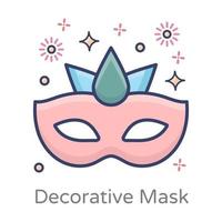 Maskerade dekorative Maske vektor