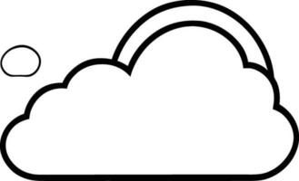 Wolke Symbol Gliederung Zeichen Wolken zeichnen schwarz Linie Symbol Grafik Design Wetter Prognose Gekritzel Stil Vektor Illustration