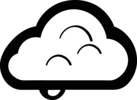 Wolke Symbol Gliederung Zeichen Wolken zeichnen schwarz Linie Symbol Grafik Design Wetter Prognose Gekritzel Stil Vektor Illustration