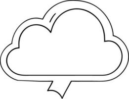 Wolke Symbol Gliederung Zeichen Wolken zeichnen schwarz Linie Symbol Grafik Design Wetter Prognose Gekritzel Stil Vektor Illustration