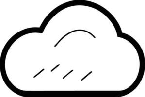 Wolke Symbol Gliederung Zeichen Wolken zeichnen schwarz Linie Symbol Grafik Design Wetter Prognose Gekritzel Stil Vektor Illustration