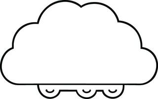 Wolke Symbol Gliederung Zeichen Wolken zeichnen schwarz Linie Symbol Grafik Design Wetter Prognose Gekritzel Stil Vektor Illustration