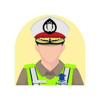 polis tecknad serie och polis ikon. illustration vektor design