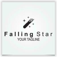 einfach fallen Star Logo Prämie elegant Vorlage Vektor eps 10