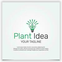 kreativ Pflanze Birne Idee Logo kreativ Prämie elegant Vorlage Vektor eps 10