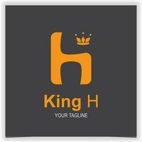 brev h kung logotyp premie elegant mall vektor eps 10