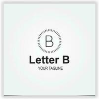 Brief b Sonne Logo Prämie elegant Vorlage Vektor eps 10