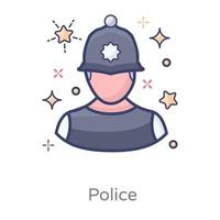 Polizist mit Hut vektor