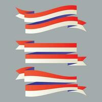 vektor röd och vit band banderoller bäst för indonesien oberoende dag, isolerat grå bakgrund illustration premie design vektor eps10