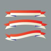 Vektor rot und Weiß Bänder Banner Beste zum Indonesien unabhängig Tag, isoliert grau Hintergrund Illustration Prämie Design Vektor eps10