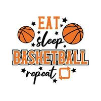 Essen Schlaf Basketball wiederholen vektor