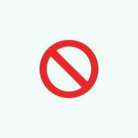 Symbol Warnung oder halt Symbol Sicherheit Achtung isoliert rot verboten Zeichen Vektor Illustration