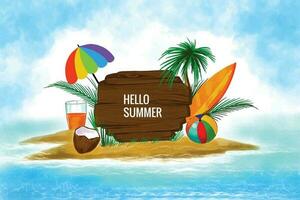 Sommer- Zeit Urlaub Strand Illustration Hintergrund vektor