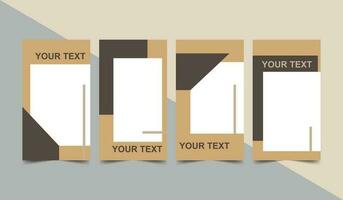 uppsättning av redigerbar baner social media berättelse mall. vektor