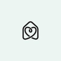 Hem hjärta vektor logotyp lämplig för social eller ideellt märken