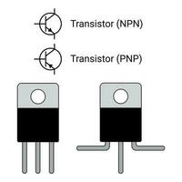 Transistor und Symbol vektor