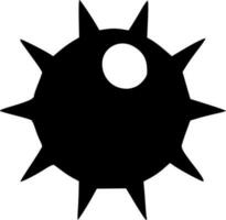 schwarz Sonne Symbol vektor