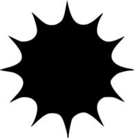 schwarz Sonne Symbol vektor