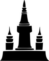 schwarz Tempel Symbol vektor