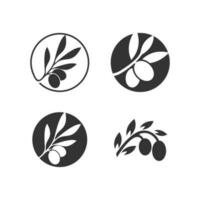 einstellen von Olive Logo Design Sammlung mit modern Konzept vektor