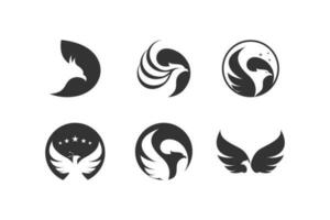 einstellen von Phönix Logo Design Sammlung mit modern Konzept vektor