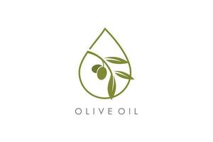 Olive Öl Logo Design Vektor Symbol mit modern kreativ Idee