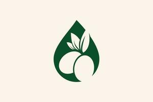 Olive Öl Logo Design Vektor Symbol mit modern kreativ Idee