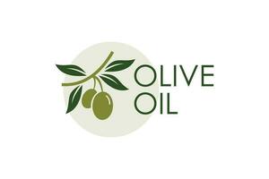 oliv olja logotyp design vektor ikon natur skönhet och hälsa