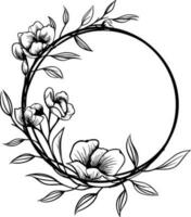 Silhouette von Dahlie Blume Vektor Illustration Design