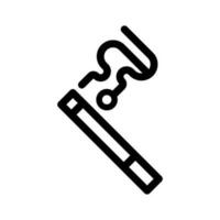 Zigarette Symbol im modisch Linie Stil Design. Vektor Grafik Illustration. Zigarette Symbol zum Webseite, Logo, App und Schnittstelle Design. schwarz Symbol