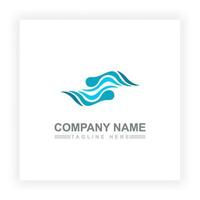 Ozean Wellen Logo Vorlage Ozean Vektor einfach und modern Logo Design geeignet zum Logos von Mineral Wasser Firmen, Trinken Wasser Unternehmen und Federn. einfach Logo