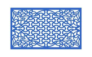 dekorativ Blau Muster, islamisch, Blumen- und geometrisch Vorlage zum cnc Laser- Schneiden vektor