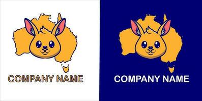 känguru logotyp design vektor