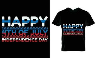 glücklich 4 .. von Juli Unabhängigkeit Tag T-Shirt vektor