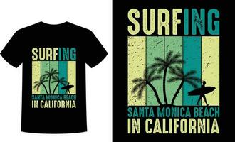 surfing sydväst t-shirt vektor