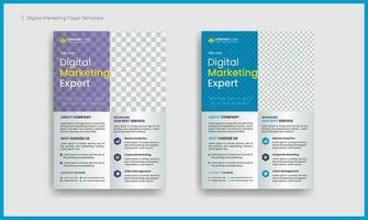 kostenlos Vektor modern Digital Marketing Agentur Flyer Vorlage