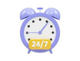 24 timme service ikon vektor 3d