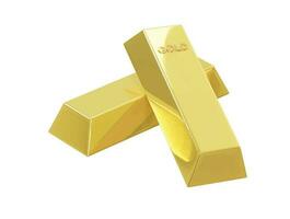 Gold Bar Symbol 3d Illustration Vektor