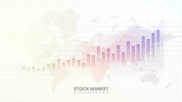 Lager Markt Investition Graph, global Markt Information, finanziell Bar Diagramm, und Ausbeute Kurve Anzeige. Geschäft Analytik Hintergrund Konzept auf Weiß Hintergrund. Handel Visualisierung im bunt vektor
